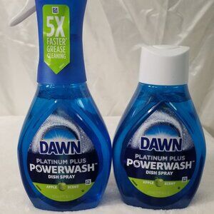 Dawn Platinum Plus Power-wash Dish Spray Apple Scent 2 Bottles Brand New